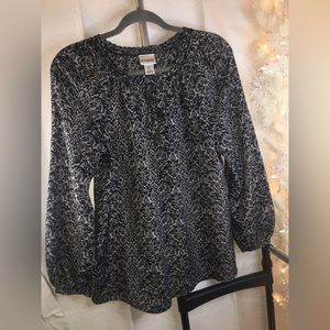 Motherhood Maternity | Women’s Gray/Black Paisley Pattern Blouse Top